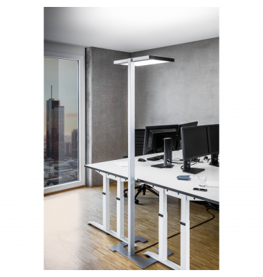 LED-Stehlampe VITAWORK, silber metallic, mit Standfu&szlig;, dimmbar