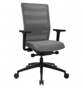 B&uuml;rodrehstuhl SITNESS AIRWORK, grau / schwarz, mit Armlehnen, bis 110kg, ohne Kopfst&uuml;tze