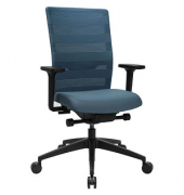 B&uuml;rodrehstuhl SITNESS AIRWORK, petrol / schwarz, mit Armlehnen, bis 110kg, ohne Kopfst&uuml;tze