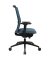 Bürostuhl Sitness AirWork, PA30O MT6CX6 petrol, schwarz Stoff