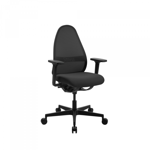 4014296962016 - Bürodrehstuhl Soft Sitness Art schwarz mit Armlehnen bis 110kg 4014296962016 Topstar