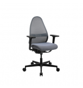 B&uuml;rodrehstuhl Soft Sitness Art, grau / schwarz, mit Armlehnen, bis 110kg, ohne Kopfst&uuml;tze