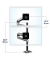 ergotron Monitor-Halterung LX-Dual 45-549-026 silber für 2 Monitore, Tischklemme