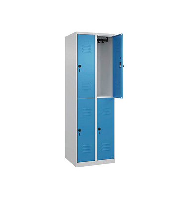 CP Spind Classic Plus lichtblau, lichtgrau 080300-20-S10004, 4 Schlie&szlig;f&auml;cher 60,0 x 50,0 x 185,0 cm