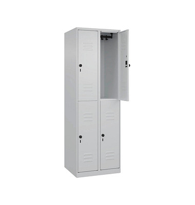 CP Spind Classic Plus lichtgrau 080300-20-S10008, 4 Schließfächer 60,0 x 50,0 x 185,0 cm