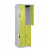 CP Spind Classic Plus clowngrün, lichtgrau 080300-20-S10009, 4 Schließfächer 60,0 x 50,0 x 185,0 cm