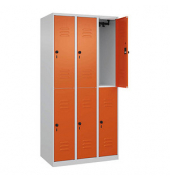 CP Spind Classic Plus reinorange, lichtgrau 080300-30-S10000, 6 Schließfächer 90,0 x 50,0 x 185,0 cm