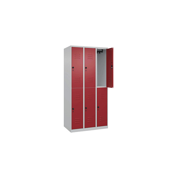 4067521357927 - Spind Classic Plus lichtgrau rubinrot 080300-30-S10001 6 Schließfächer 900 x 500 x 1850 cm 4067521357927 C+P-Möbel 4067521357927 - Spind Classic Plus lichtgrau rubinrot 080300-30-S10001 6 Schließfächer 900 x 500 x 1850 cm 4067521357927 C+P-Möbel