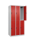 CP Spind Classic Plus lichtgrau, verkehrsrot 080300-30-S10002, 6 Schließfächer 90,0 x 50,0 x 185,0 cm