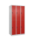 CP Spind Classic Plus lichtgrau, verkehrsrot 080300-30-S10002, 6 Schließfächer 90,0 x 50,0 x 185,0 cm