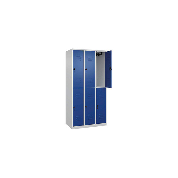 4067521357941 - Spind Classic Plus lichtgrau enzianblau 080300-30-S10003 6 Schließfächer 900 x 500 x 1850 cm 4067521357941 C+P-Möbel 4067521357941 - Spind Classic Plus lichtgrau enzianblau 080300-30-S10003 6 Schließfächer 900 x 500 x 1850 cm 4067521357941 C+P-Möbel