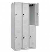 CP Spind Classic Plus lichtgrau 080300-30-S10008, 6 Schlie&szlig;f&auml;cher 90,0 x 50,0 x 185,0 cm