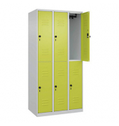 CP Spind Classic Plus clowngrün, lichtgrau 080300-30-S10009, 6 Schließfächer 90,0 x 50,0 x 185,0 cm
