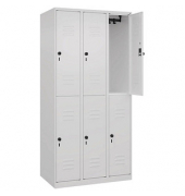 CP Spind Classic Plus verkehrsweiß 080300-30-S10012, 6 Schließfächer 90,0 x 50,0 x 185,0 cm
