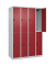 CP Spind Classic Plus lichtgrau, rubinrot 080300-40-S10001, 8 Schließfächer 120,0 x 50,0 x 185,0 cm