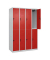 CP Spind Classic Plus lichtgrau, verkehrsrot 080300-40-S10002, 8 Schließfächer 120,0 x 50,0 x 185,0 cm