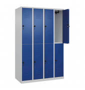 CP Spind Classic Plus lichtgrau, enzianblau 080300-40-S10003, 8 Schließfächer 120,0 x 50,0 x 185,0 cm