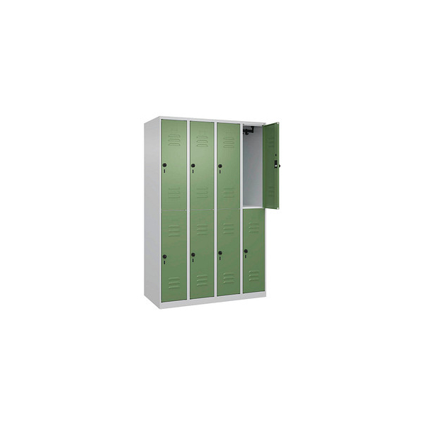 4067521358368 - Spind Classic Plus lichtgrau resedagrün 080300-40-S10006 8 Schließfächer 1200 x 500 x 1850 cm 4067521358368 C+P-Möbel 4067521358368 - Spind Classic Plus lichtgrau resedagrün 080300-40-S10006 8 Schließfächer 1200 x 500 x 1850 cm 4067521358368 C+P-Möbel
