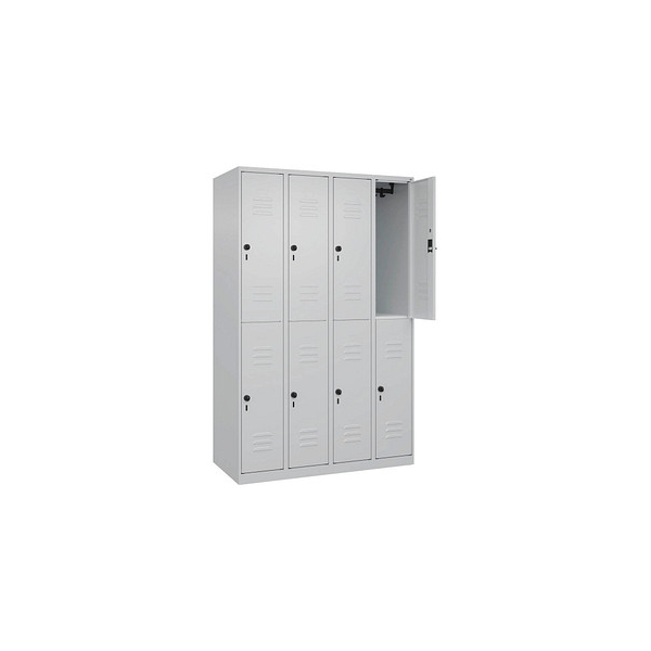 4067521358382 - Spind Classic Plus lichtgrau 080300-40-S10008 8 Schließfächer 1200 x 500 x 1850 cm 4067521358382 C+P-Möbel