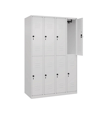 CP Spind Classic Plus verkehrswei&szlig; 080300-40-S10012, 8 Schlie&szlig;f&auml;cher 120,0 x 50,0 x 185,0 cm