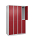 CP Spind Classic Plus lichtgrau, rubinrot 080300-40-S10021, 8 Schließfächer 120,0 x 50,0 x 185,0 cm