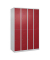 CP Spind Classic Plus lichtgrau, rubinrot 080300-40-S10021, 8 Schließfächer 120,0 x 50,0 x 185,0 cm
