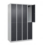 CP Spind Classic Plus anthrazitgrau, lichtgrau 080300-40-S10028, 8 Schließfächer 120,0 x 50,0 x 185,0 cm