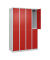 CP Spind Classic Plus lichtgrau, verkehrsrot 080300-40-S10029, 8 Schließfächer 120,0 x 50,0 x 185,0 cm