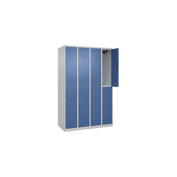 4067521370254 - Spind Classic Plus lichtgrau fernblau 080300-40-S10032 8 Schließfächer 1200 x 500 x 1850 cm 4067521370254 C+P-Möbel 4067521370254 - Spind Classic Plus lichtgrau fernblau 080300-40-S10032 8 Schließfächer 1200 x 500 x 1850 cm 4067521370254 C+P-Möbel