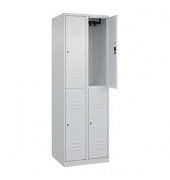 CP Spind Classic Plus lichtgrau 080300-20-S10041, 4 Schließfächer 60,0 x 50,0 x 185,0 cm