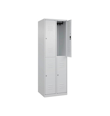 CP Spind Classic Plus lichtgrau 080300-20-S10041, 4 Schließfächer 60,0 x 50,0 x 185,0 cm