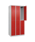 CP Spind Classic Plus lichtgrau, verkehrsrot 080300-30-S10036, 6 Schließfächer 90,0 x 50,0 x 185,0 cm