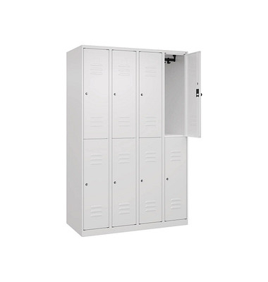 CP Spind Classic Plus verkehrsweiß 080300-40-S10036, 8 Schließfächer 120,0 x 50,0 x 185,0 cm