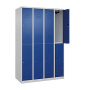 CP Spind Classic Plus lichtgrau, enzianblau 080300-40-S10039, 8 Schließfächer 120,0 x 50,0 x 185,0 cm