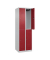 CP Spind Classic Plus lichtgrau, rubinrot 080300-20-S10046, 4 Schließfächer 60,0 x 50,0 x 185,0 cm