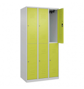 CP Spind Classic Plus clowngrün, lichtgrau 080300-30-S10047, 6 Schließfächer 90,0 x 50,0 x 185,0 cm