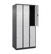 CP Spind Classic Plus anthrazitgrau, lichtgrau 080300-30-S10054, 6 Schließfächer 90,0 x 50,0 x 185,0 cm