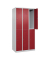 CP Spind Classic Plus lichtgrau, rubinrot 080300-30-S10056, 6 Schließfächer 90,0 x 50,0 x 185,0 cm