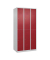 CP Spind Classic Plus lichtgrau, rubinrot 080300-30-S10056, 6 Schließfächer 90,0 x 50,0 x 185,0 cm