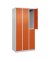 CP Spind Classic Plus reinorange, lichtgrau 080300-30-S10061, 6 Schließfächer 90,0 x 50,0 x 185,0 cm