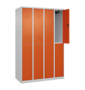 CP Spind Classic Plus reinorange, lichtgrau 080300-40-S10061, 8 Schließfächer 120,0 x 50,0 x 185,0 cm
