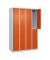 CP Spind Classic Plus reinorange, lichtgrau 080300-40-S10061, 8 Schließfächer 120,0 x 50,0 x 185,0 cm