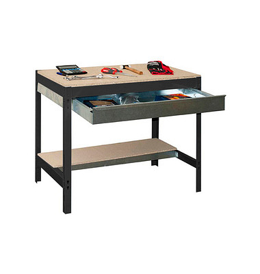 Simonrack Werkbank SIMONWORK anthrazit 1 Schublade 121,0 x 76,0 x 84,2 cm