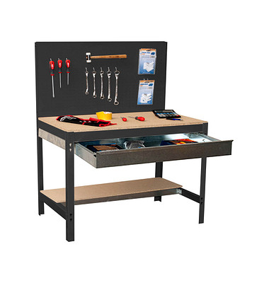 Simonrack Werkbank SIMONWORK anthrazit 1 Schublade 151,0 x 61,0 x 144,5 cm