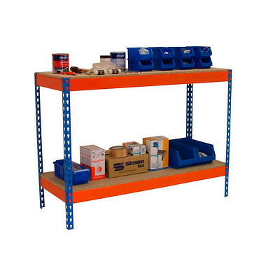 Simonrack Werkbank SIMONWORK BASIC 2 orange, blau 120,0 x 60,0 x 90,0 cm