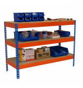 Simonrack Werkbank SIMONWORK BASIC 3 orange, blau 150,0 x 75,0 x 90,0 cm