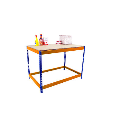 Simonrack Werkbank SIMONWORK BASIC 1 orange, blau 210,0 x 60,0 x 90,0 cm