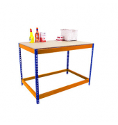 Simonrack Werkbank SIMONWORK BASIC 1 orange, blau 120,0 x 75,0 x 90,0 cm