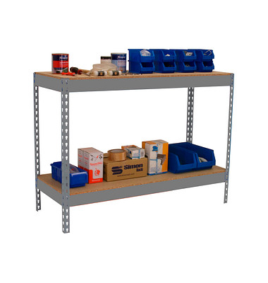Simonrack Werkbank SIMONWORK BASIC 2 grau 120,0 x 60,0 x 90,0 cm