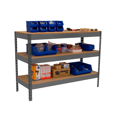 Simonrack Werkbank SIMONWORK BASIC 3 silber 120,0 x 90,0 x 90,0 cm
